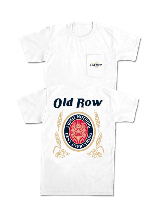Old Row Retro Can Pocket Tee - White