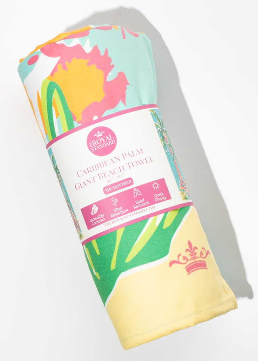 Caribbean Palm Giant Beach Towel