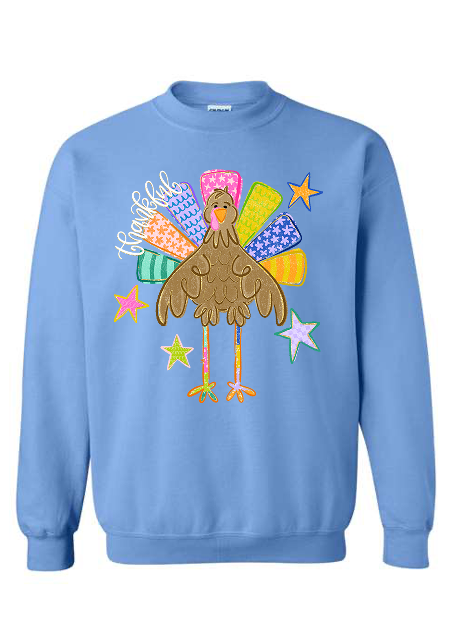 ADULT Thankful Colorful Turkey
