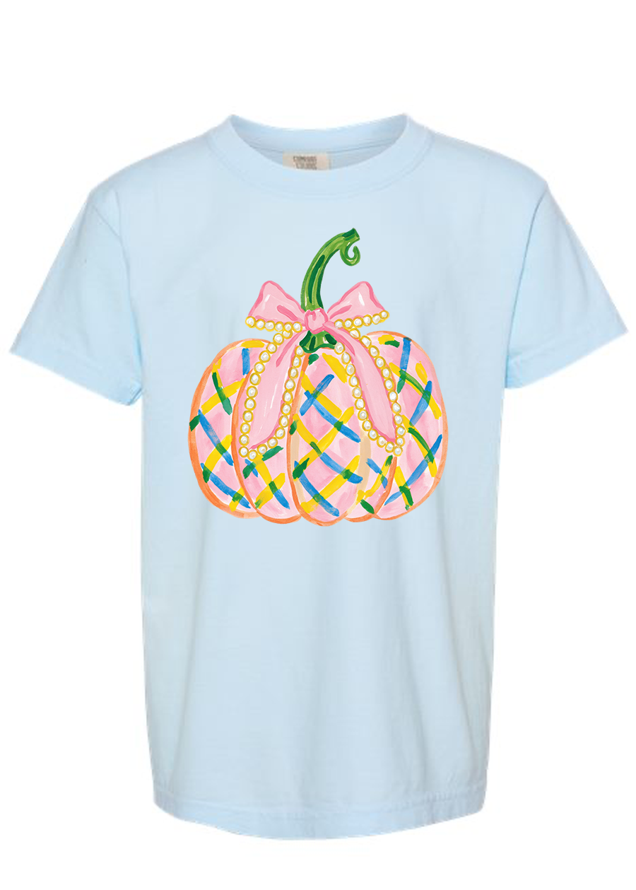 ADULT Watercolor Preppy Pumpkin Comfort Colors Tee