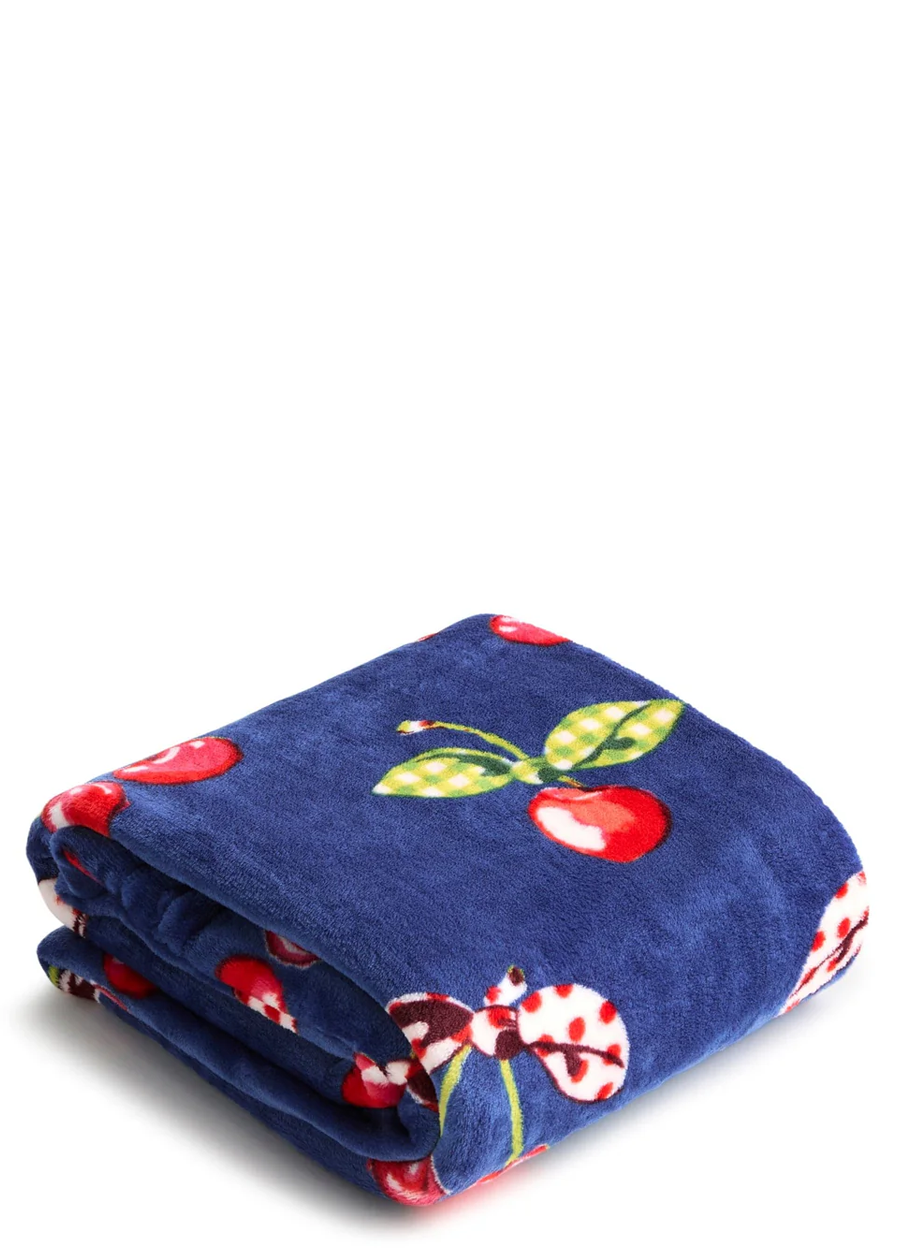 Plush Throw Blanket-Cherry Picking