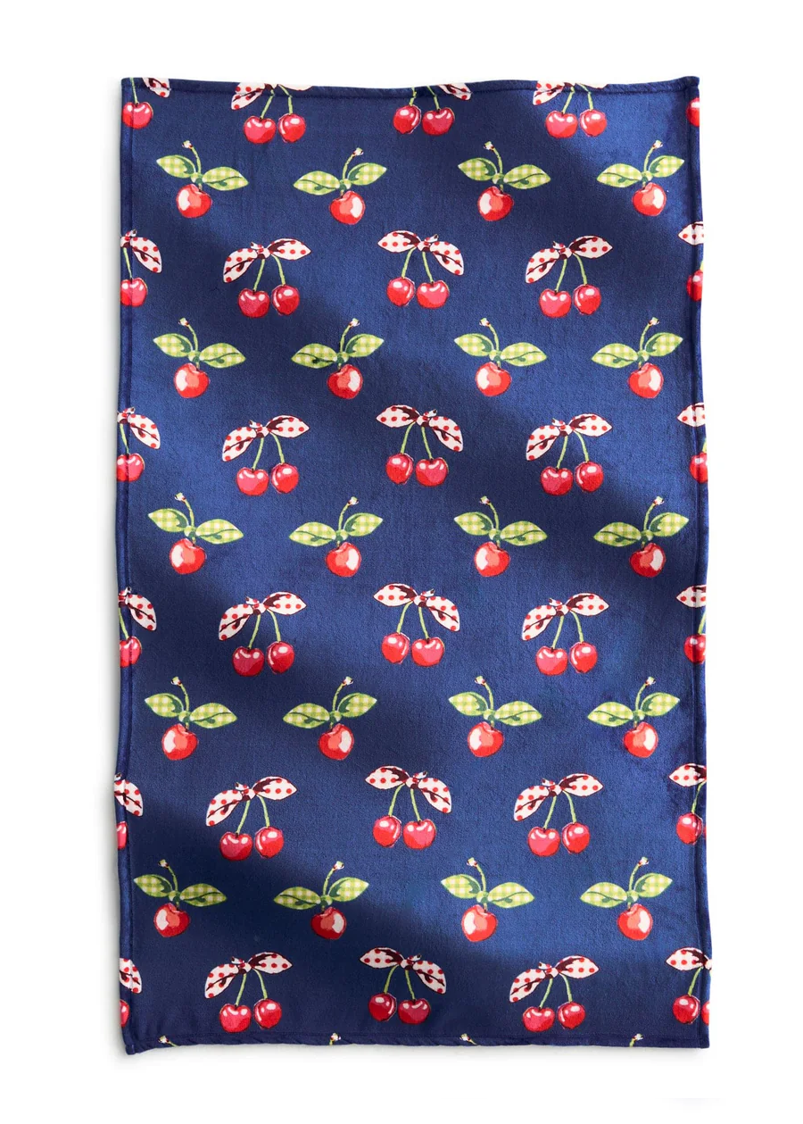 Plush Throw Blanket-Cherry Picking