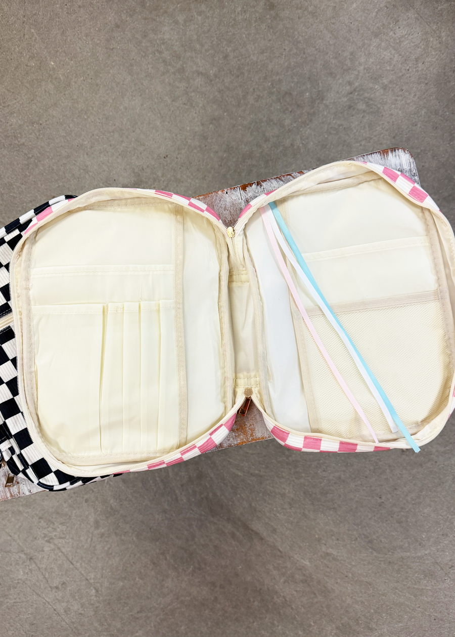 Chloe Pink Check Bible Cover