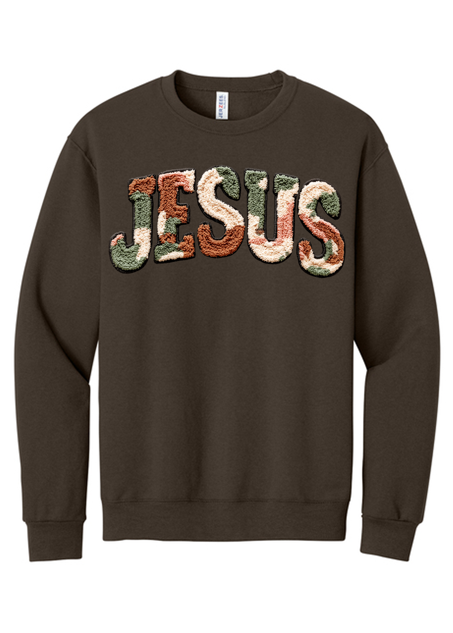 Faux Fur Jesus Crewneck