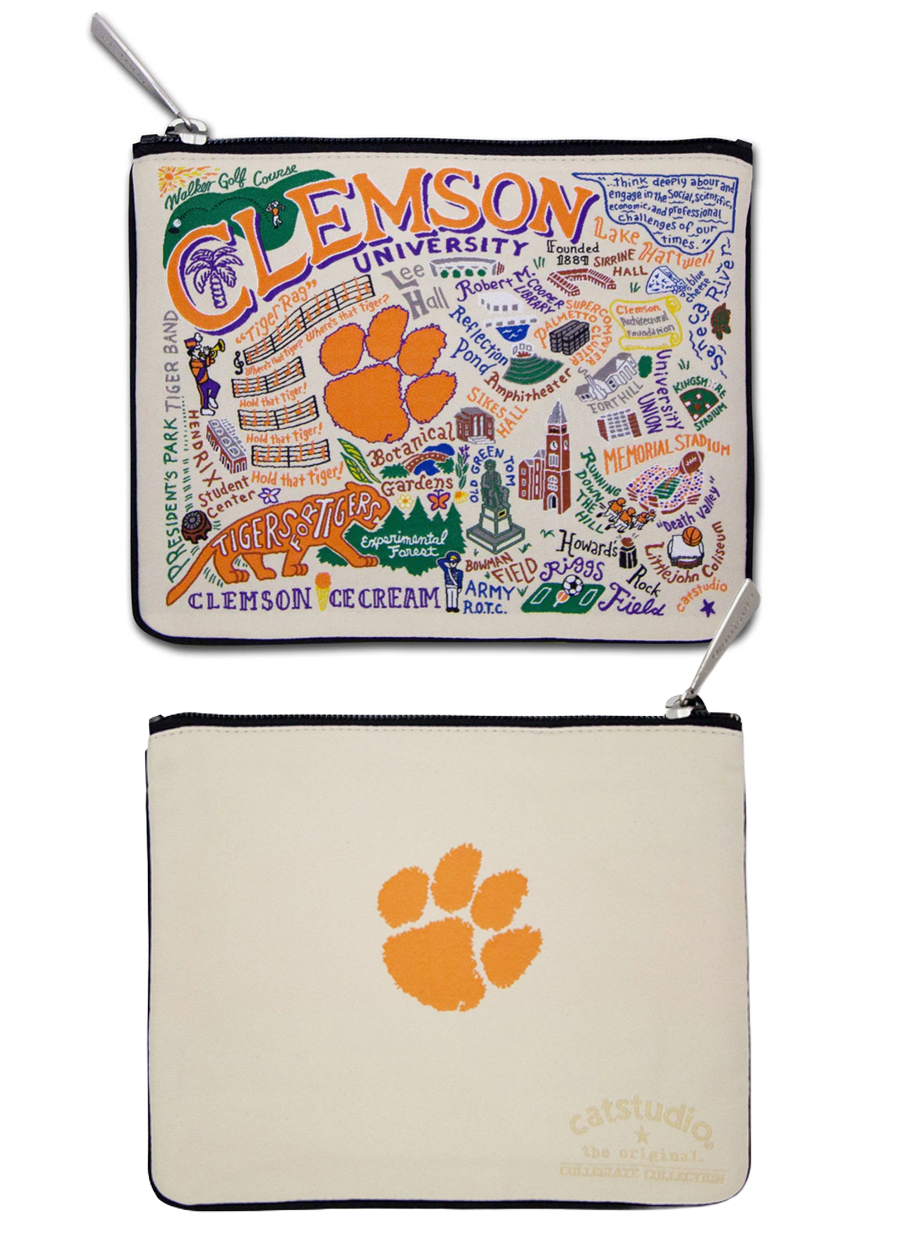 Clemson University Collegiate Zip Pouch