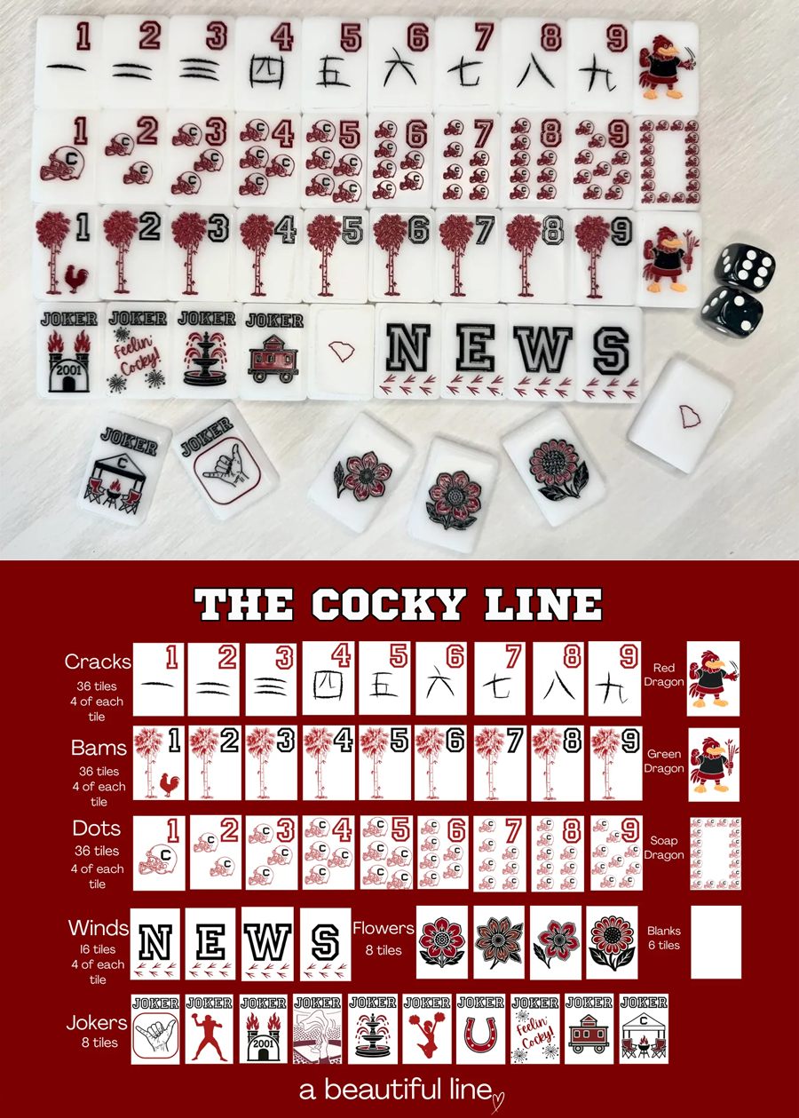 ABL The Cocky Line Mahjong Tiles