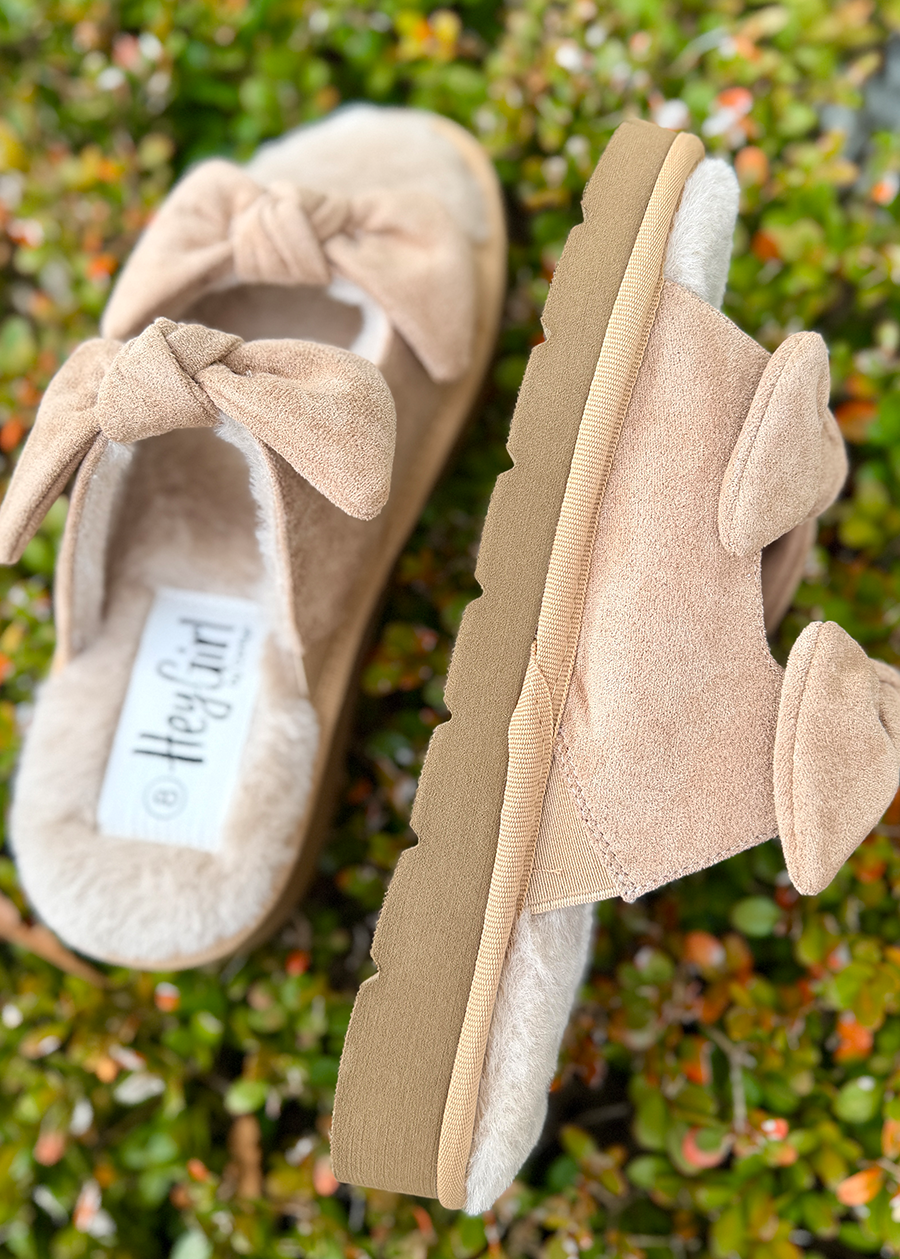 Corky Airplane Mode-Sand Faux Suede