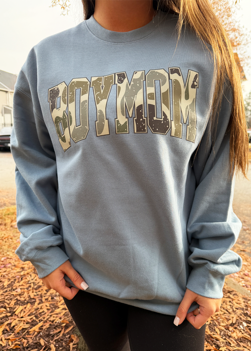 **CUSTOM** Camo SZN Gildan SOFTSTYLE Crewneck Sweatshirt