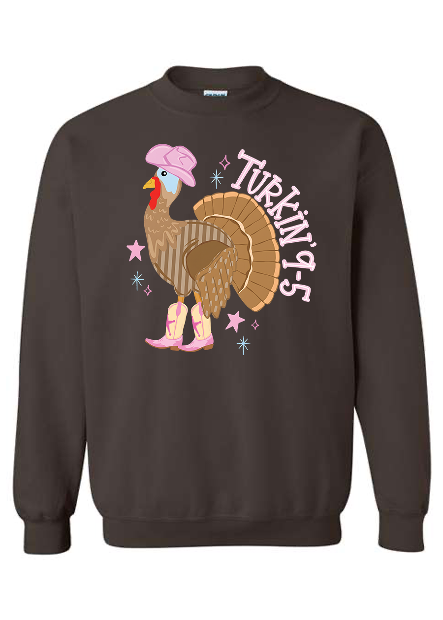 ADULT Turkin' 9-5 Crewneck