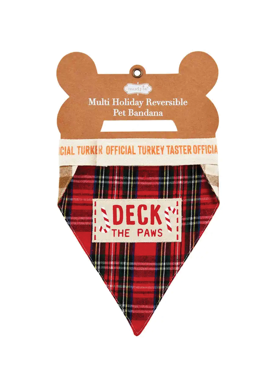 Deck The Paws Reversible Bandana
