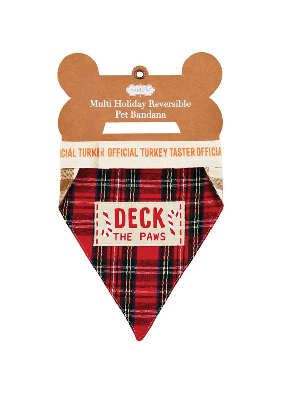 Deck The Paws Reversible Bandana