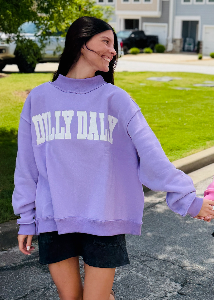 DILLY DALLY Mock Neck Sweatshirt