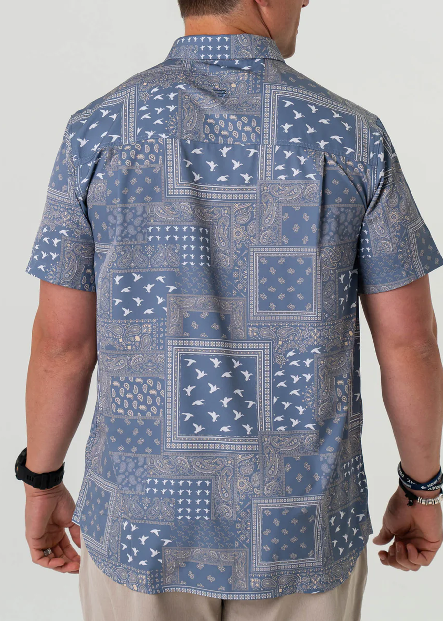 Performance Button Up-Duck Paisley