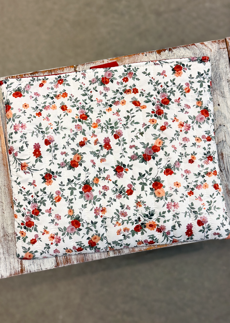 Emilia Red Floral Bible Cover