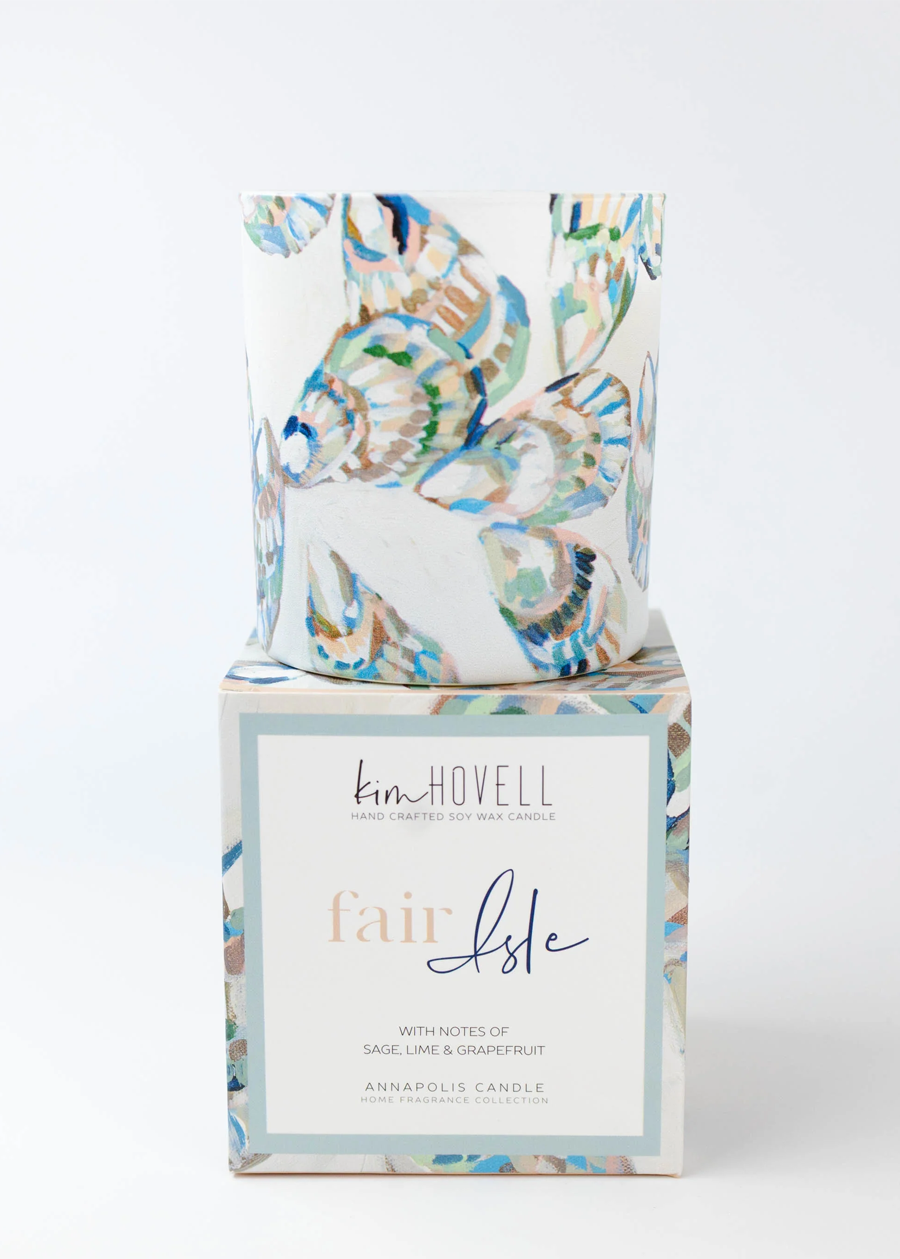 Fair Isle Boxed Candle by Kim Hovell