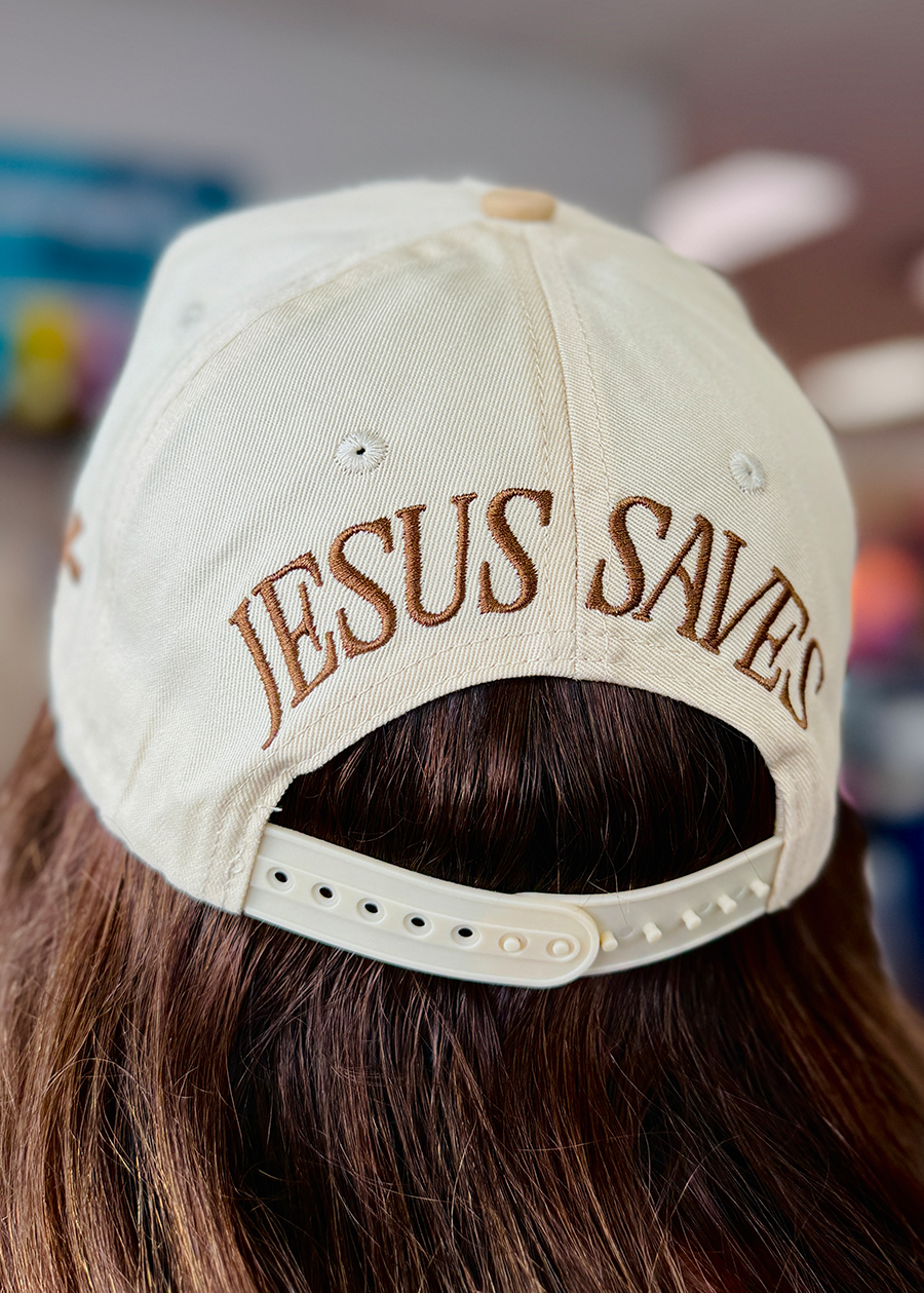 Brown Polka Dot Make Jesus Famous Hat