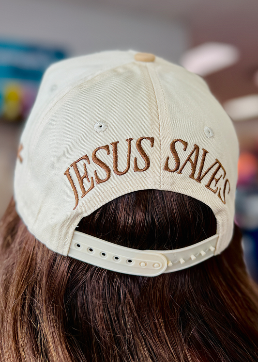 Brown Polka Dot Make Jesus Famous Hat