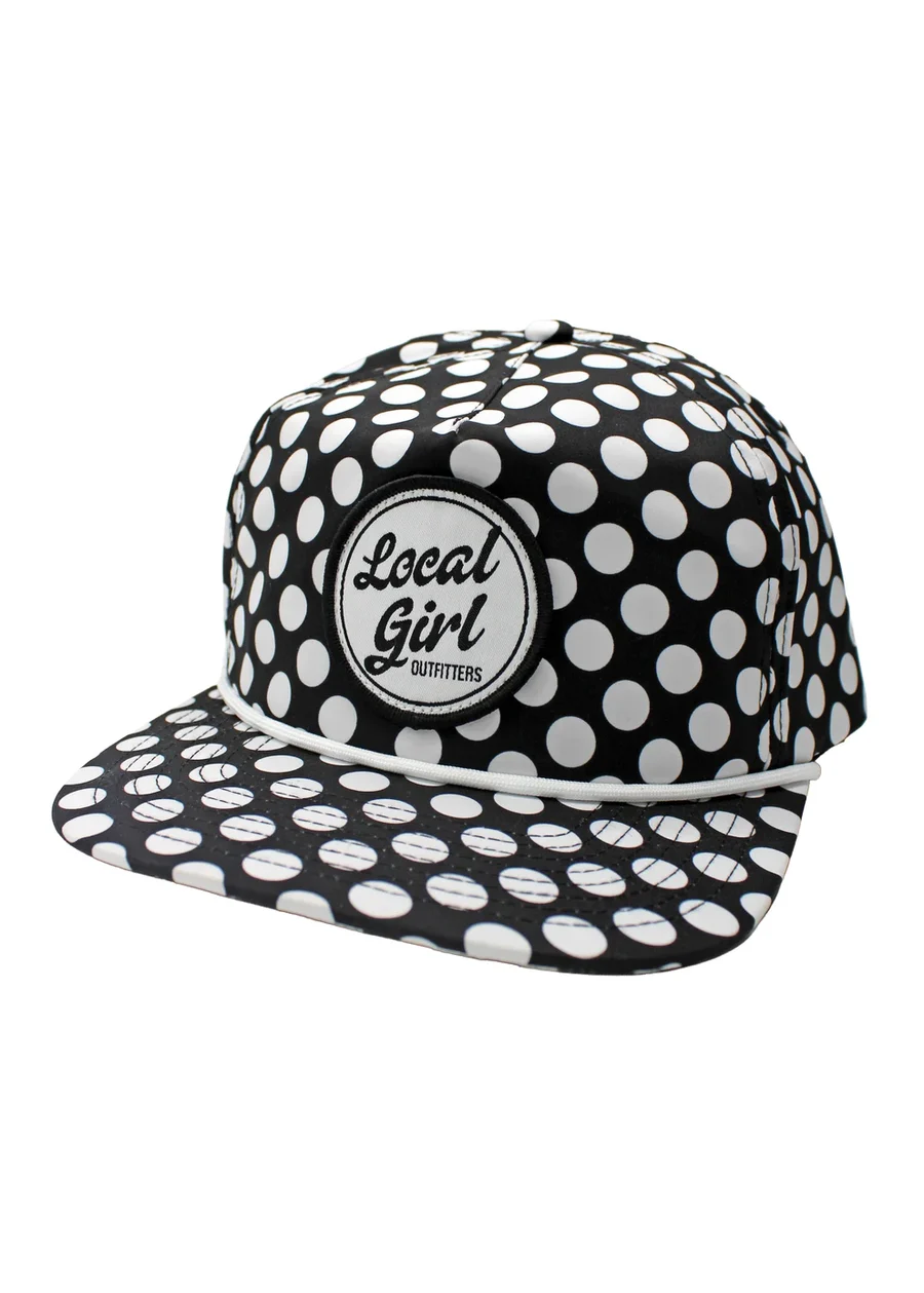 LG Big Patch LP Rope Hat - Black Polka Dots