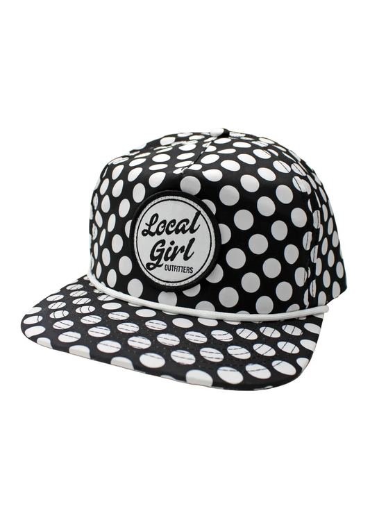 LG Big Patch LP Rope Hat - Black Polka Dots