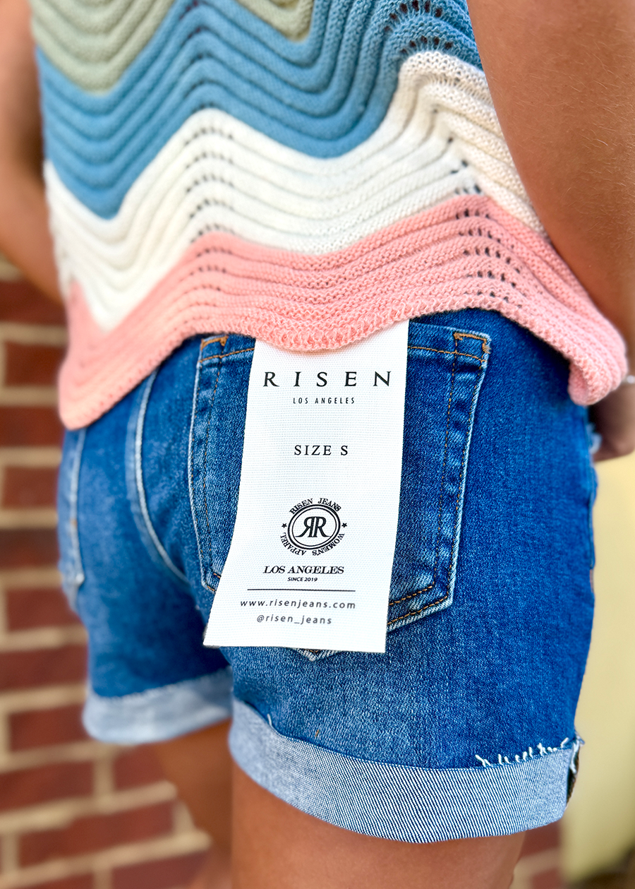 Hayden Mid Rise Cuffed Shorts