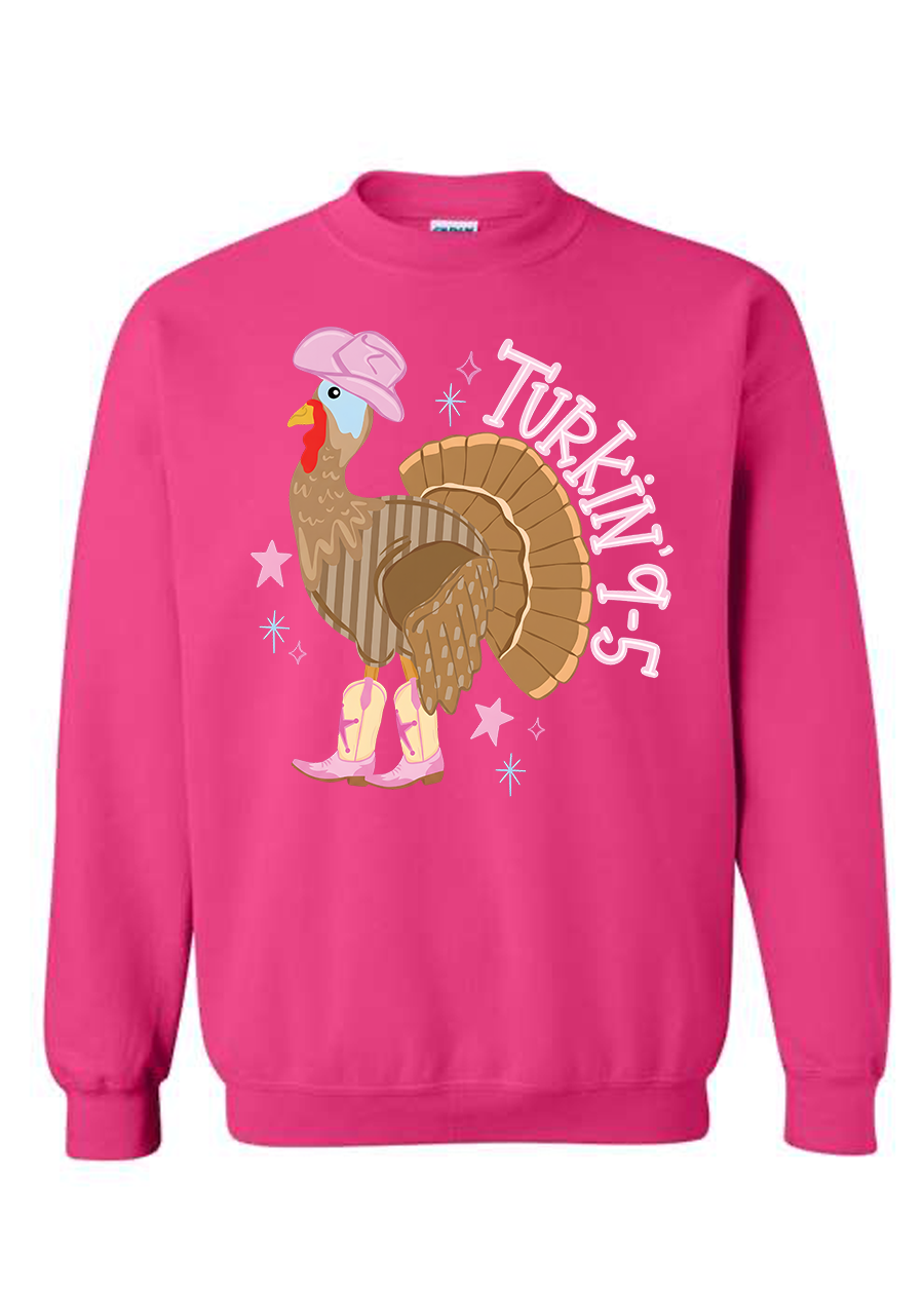 ADULT Turkin' 9-5 Crewneck