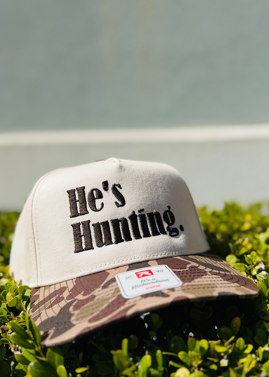 He's Hunting Embroidered Richardson Hat