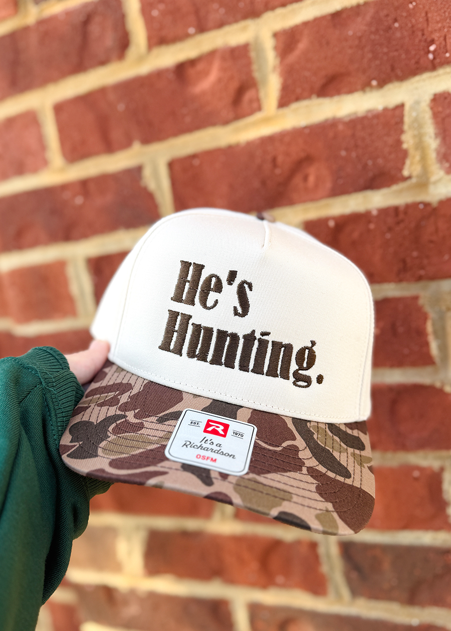 He's Hunting Embroidered Richardson Hat