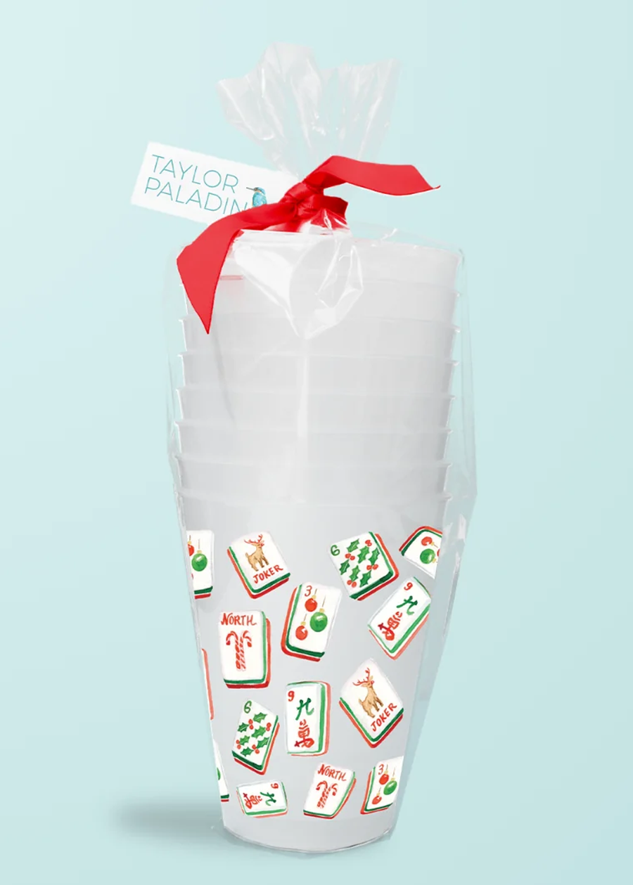 Holiday Mahjong Cups