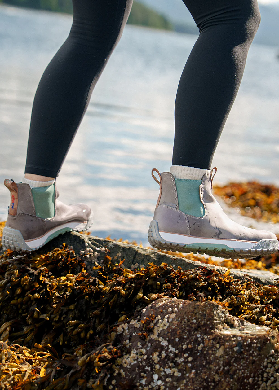 Women's Leather Ankle Deck Boot-Iceberg