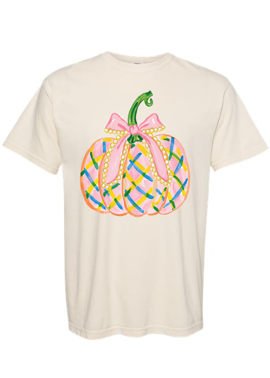 ADULT Watercolor Preppy Pumpkin Comfort Colors Tee
