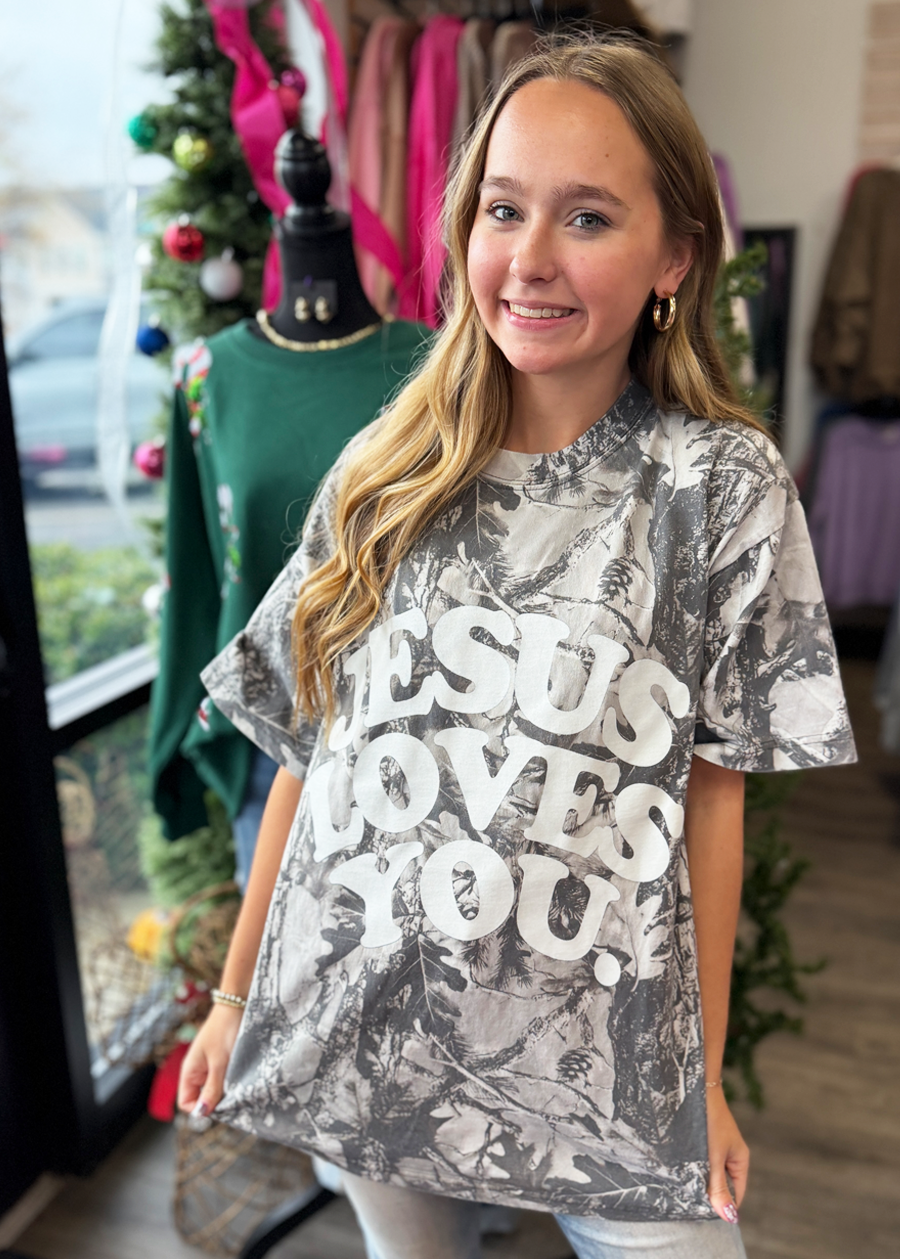 Jesus Loves You Camo Tee