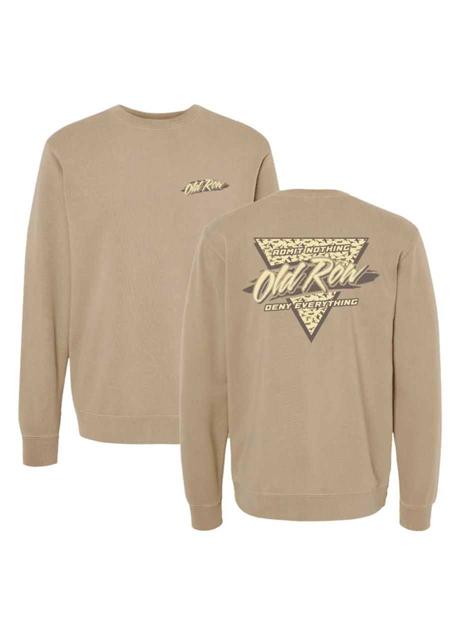 Duck Camo Retro Triangle Pigment Dyed Crewneck - Khaki