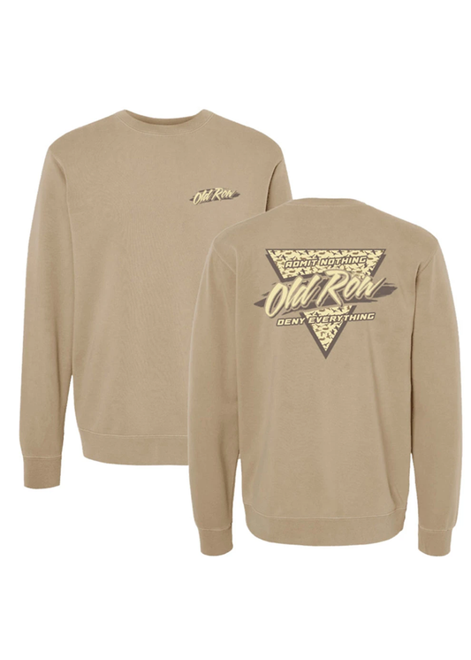 Duck Camo Retro Triangle Pigment Dyed Crewneck - Khaki