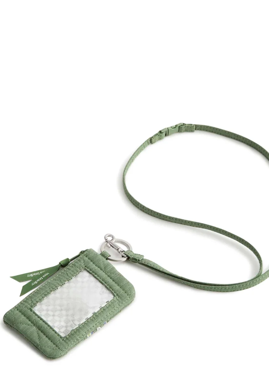 Zip ID Pouch w/ Breakaway Lanyard-Vineyard Green Chambray