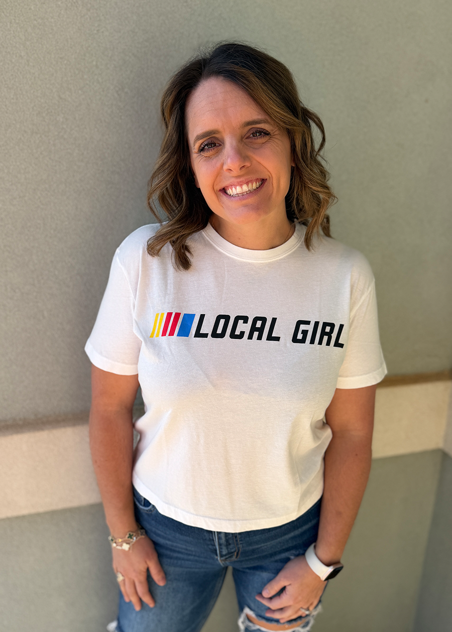 LG Fast Car Graphic Cropped Tee - White