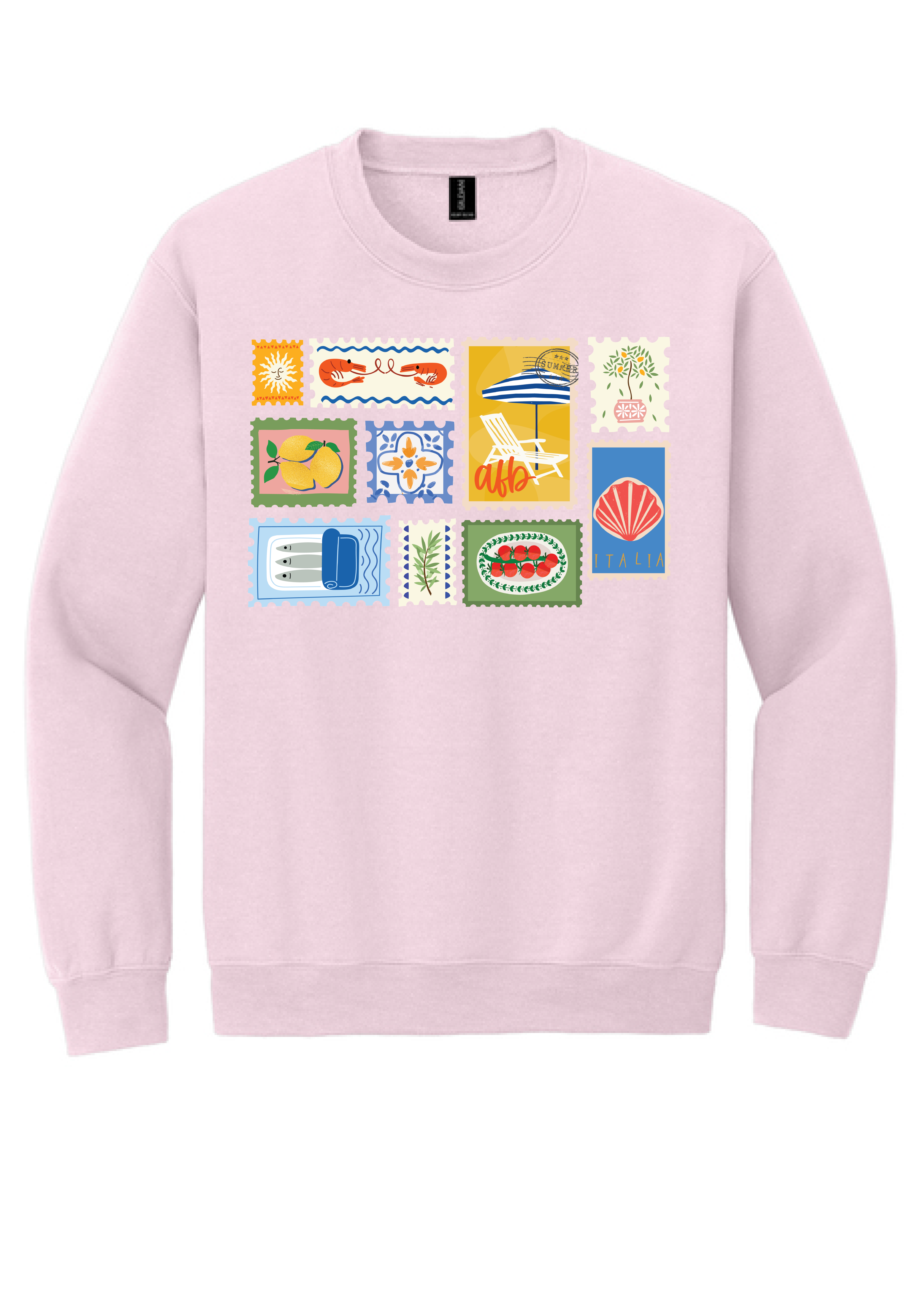 Italian Postcard Monogram Crewneck Sweatshirt