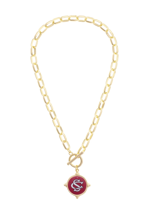 South Carolina Gamecocks Logo Intaglio Necklace
