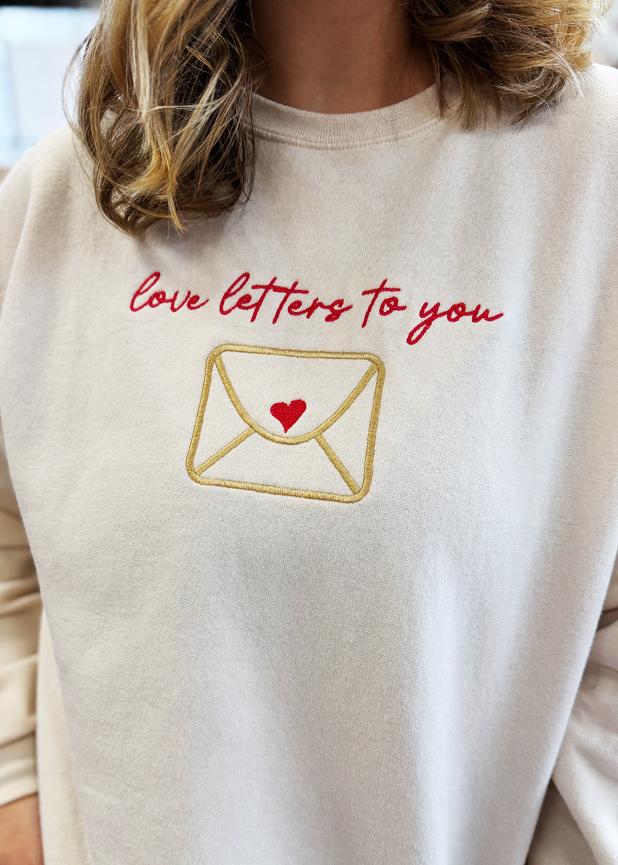 Love Letters Embroidered Crewneck
