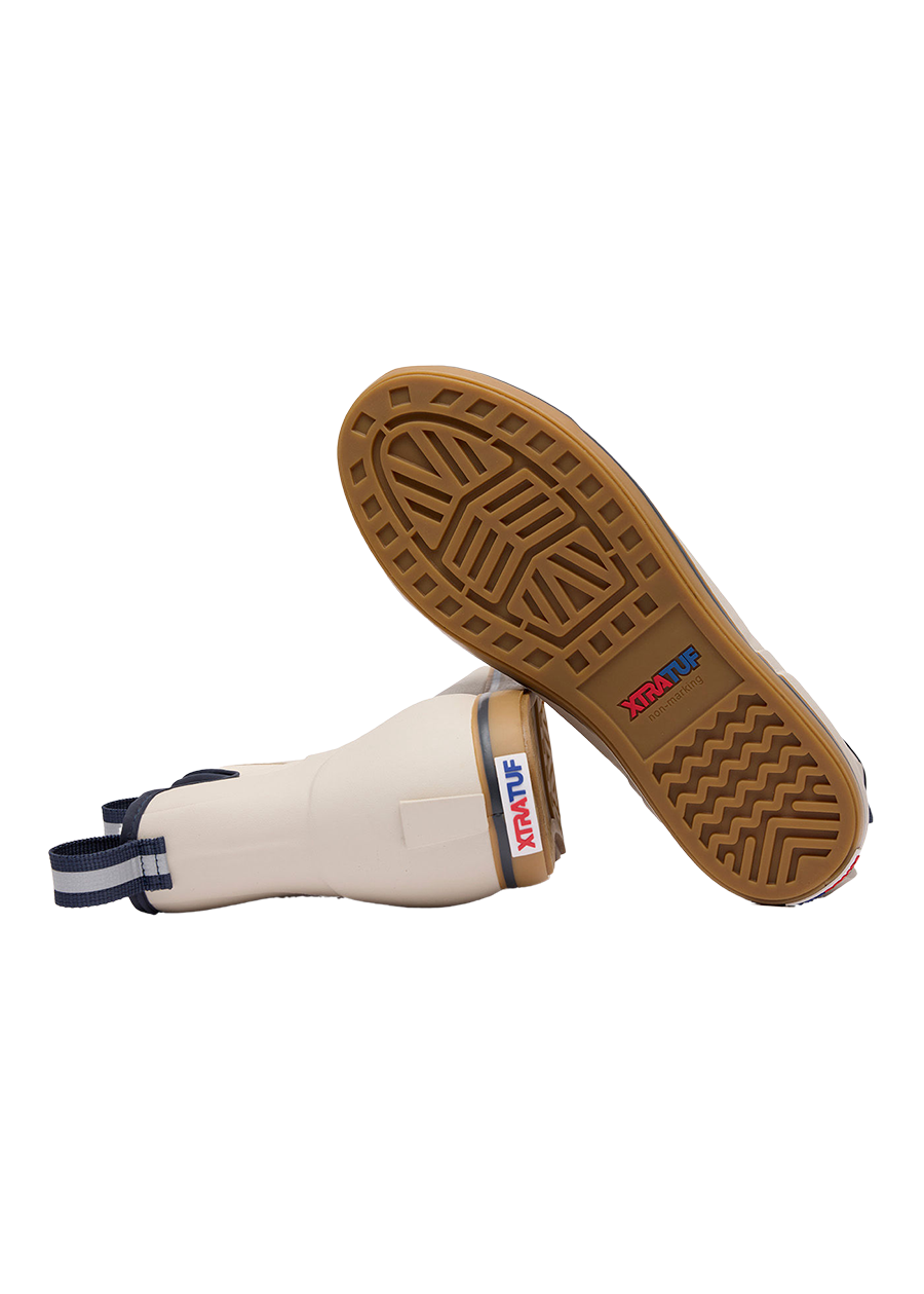 Men's 6in Ankle Deck Boot-Ivory Navy