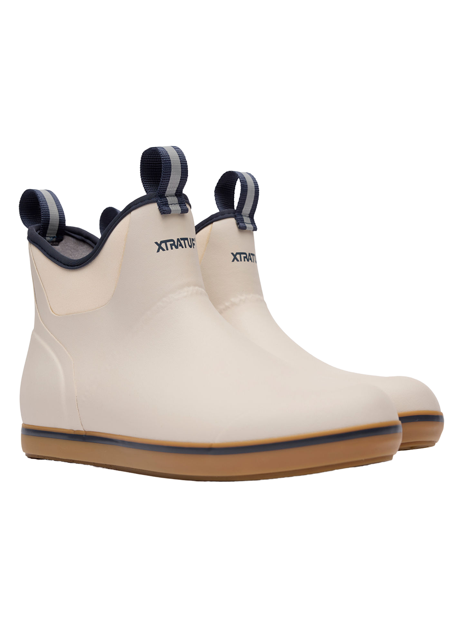 Men's 6in Ankle Deck Boot-Ivory Navy