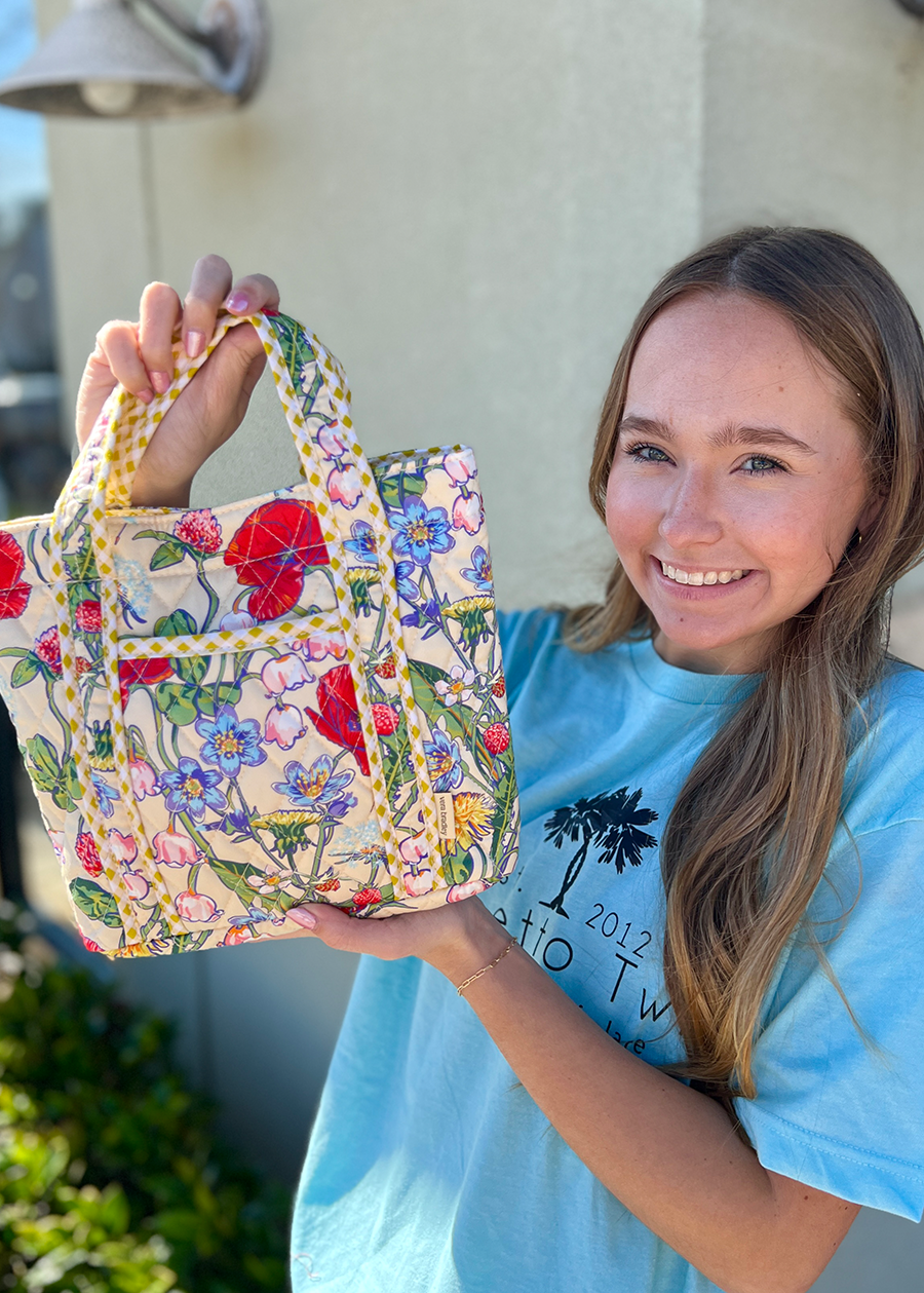 Mini Hathaway Tote-All The Pretty Wildflowers