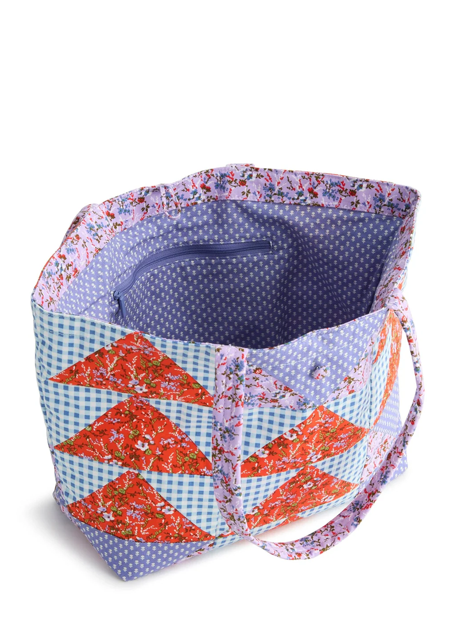 Small Hathaway Tote Bag-Flying Geese Patchwork