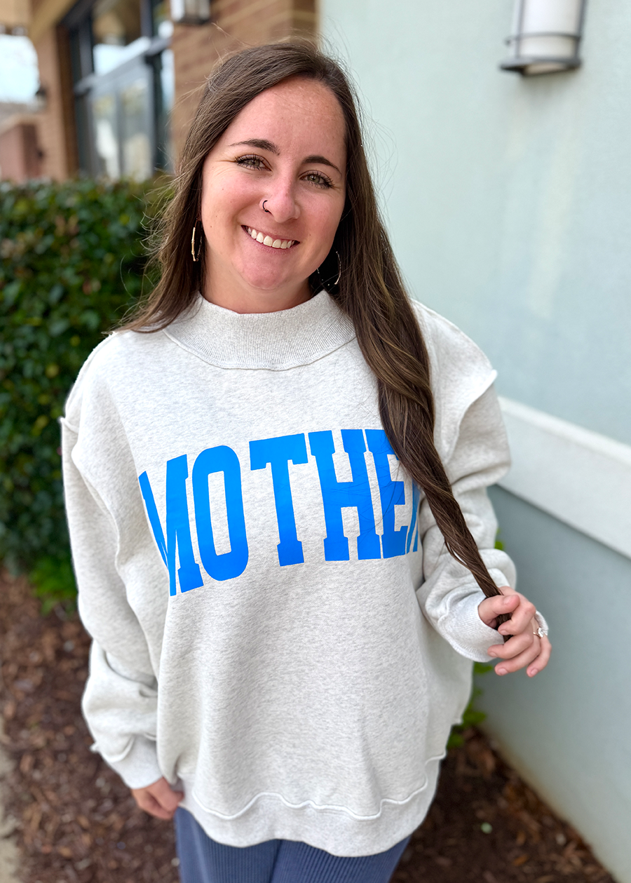 MOTHER REVERSIBLE Mock Neck Sweatshirt