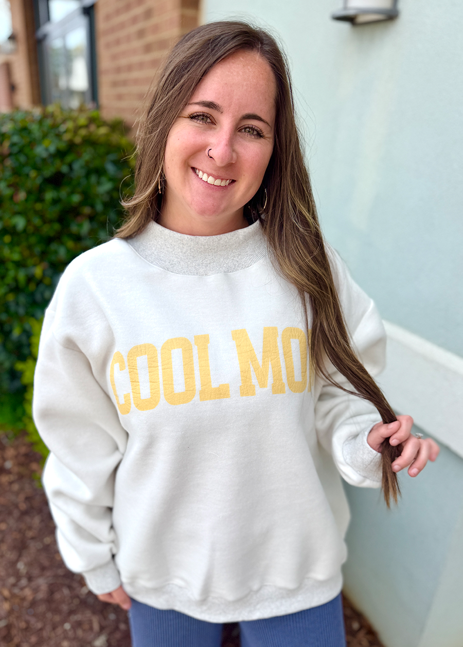 MOTHER REVERSIBLE Mock Neck Sweatshirt