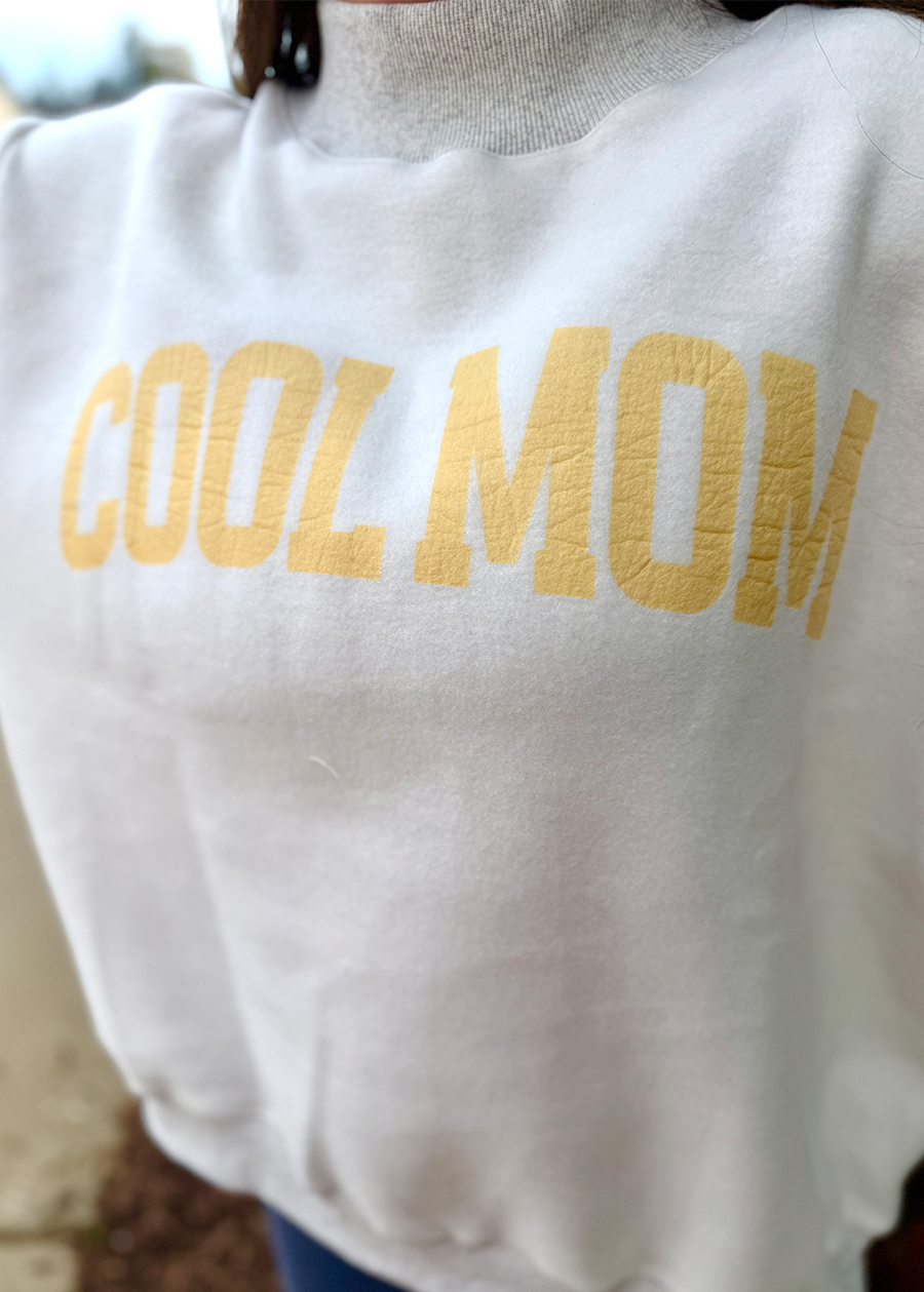 MOTHER REVERSIBLE Mock Neck Sweatshirt