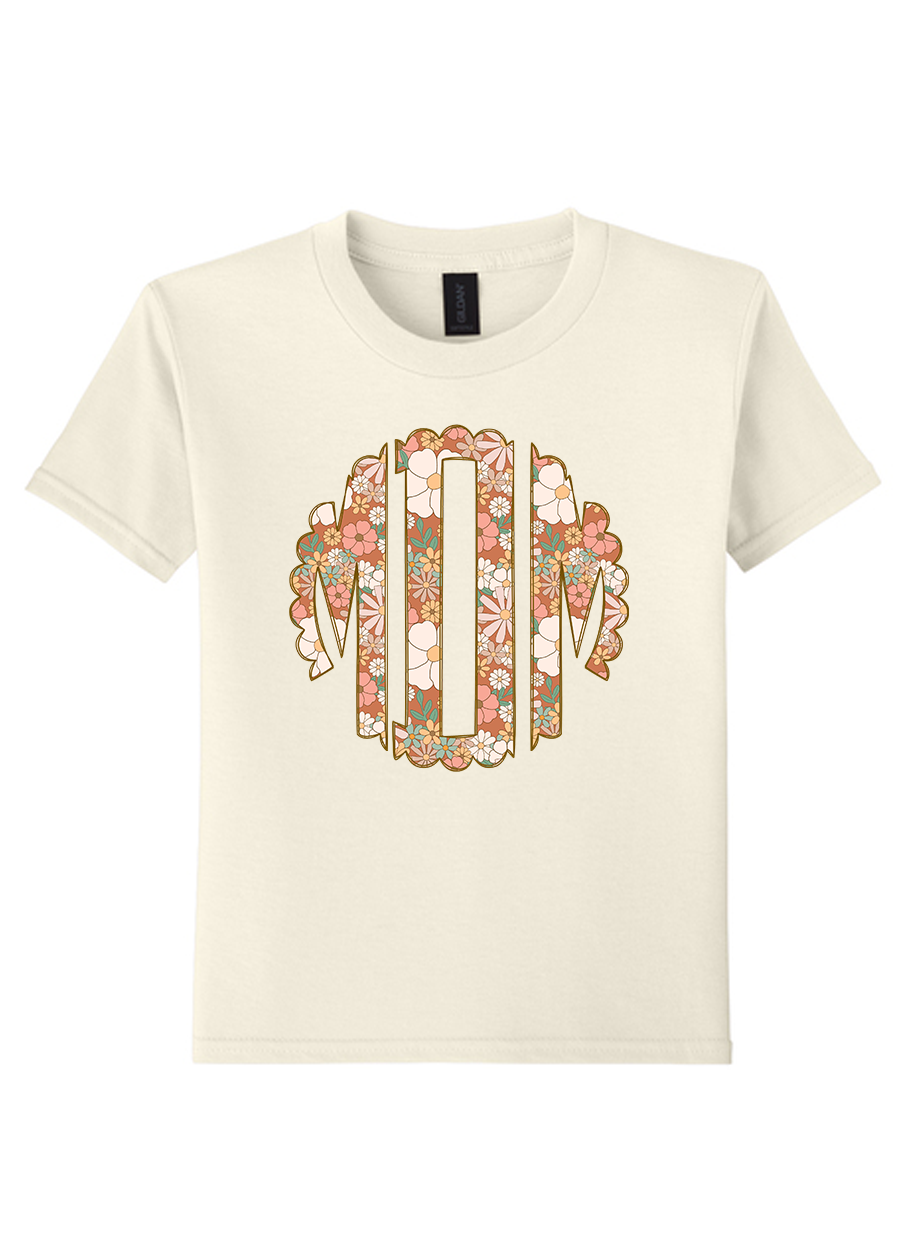 YOUTH Fall Florals Monogram Tee