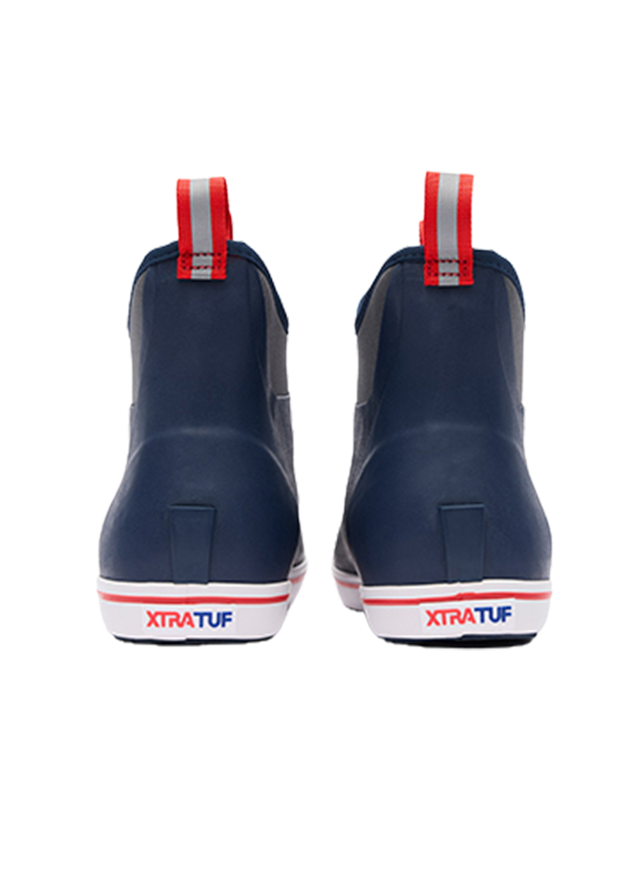 Men's 6in Ankle Deck Boot-Navy Red