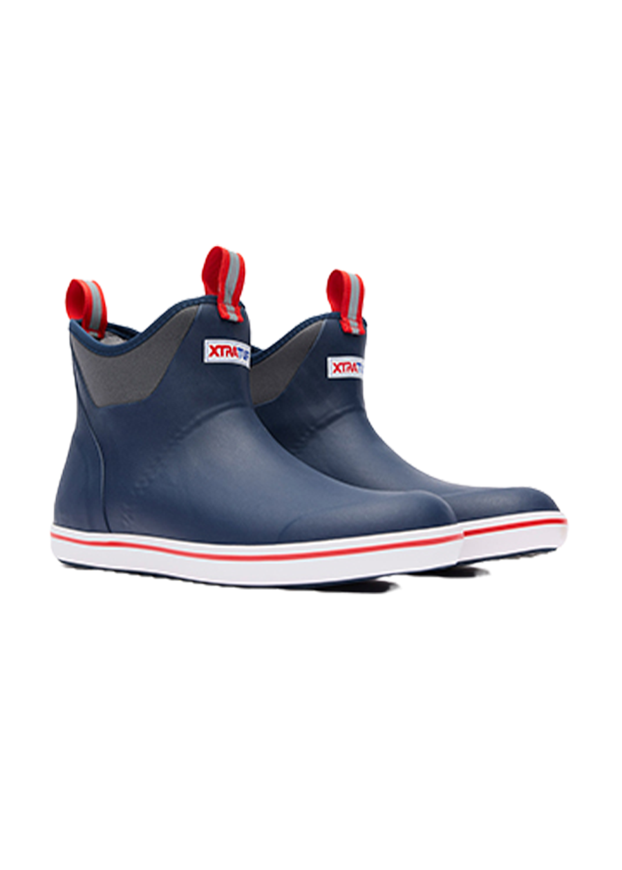 Men's 6in Ankle Deck Boot-Navy Red