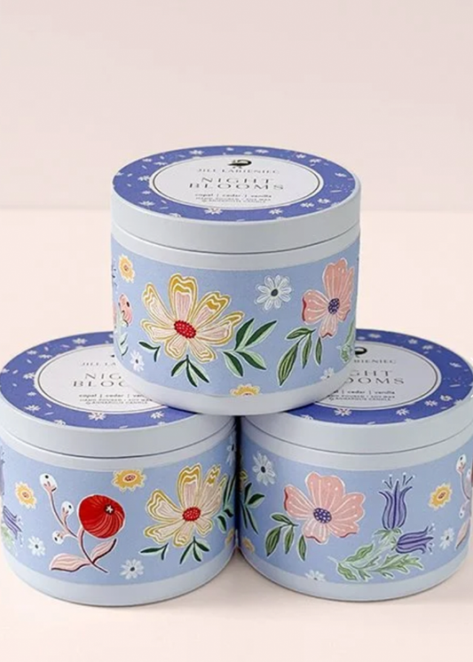 Night Bloomers Ceramic Candle - by Jill Labieniec