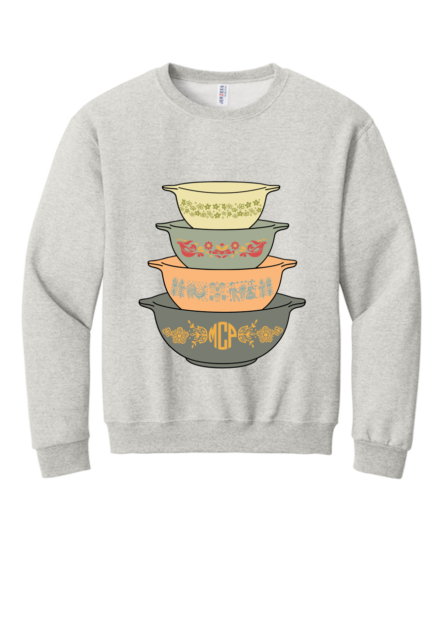 Bowl Monogram Crewneck Sweatshirt